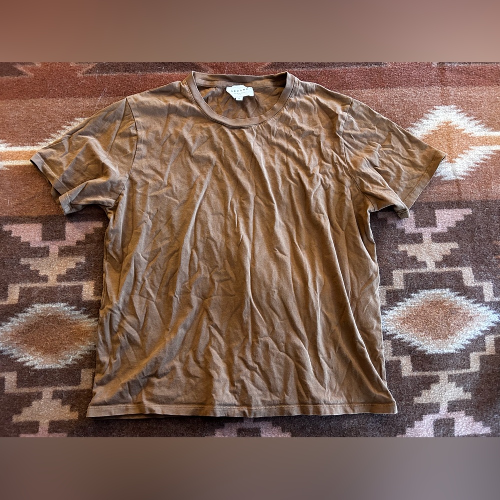 Sezane Brown Crew Neck T-Shirt